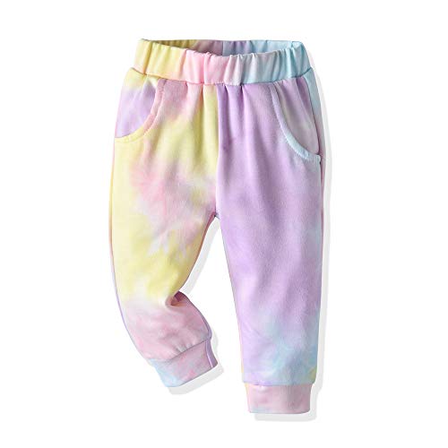 Toddler Girls Boys Tie-dye Pullover Hooded Sweatshirt Pant Set Unisex Baby Hoodie Sweatsuits Outfit4