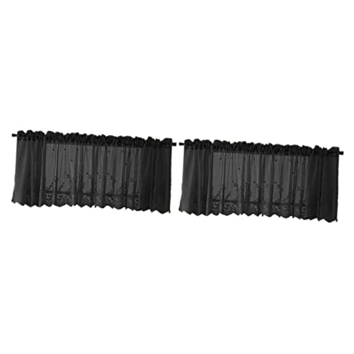 Cortina corta de encaje Cabilock de 2 piezas para decoracion ventilada de ventanas 2