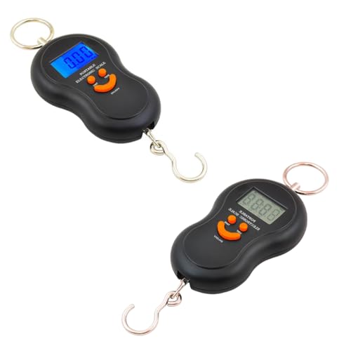 PARENCE.- Elektronische Gepäckwaage 40 kg – Tragbarer digitaler Haken mit hintergrundbeleuchtetem LCD-Display | Präzise kompakte Kofferwaage | TARE & HOLD-Funktion | Ideale Flugreisen