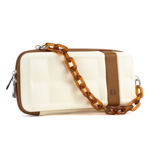 Image of GeekShare Vintage Carry Case Compatible with Switch /Switch OLED - Portable Hardshell Travel Carrying Case fit Switch Console with Acrylic Strap