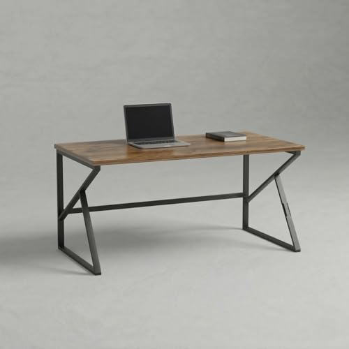 Image of Amazon Brand - Solimo Office & Study Computer Desk | Work & Gaming Table | (60 D x 120 W x 75 H) cm | Forest Dark | DIY.