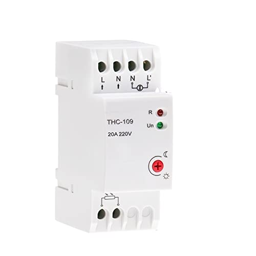 Capteur de lumière cellule photoélectrique AC220V rail DIN avec interrupteur automatique 20A