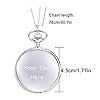 Personalized Pocket Watch Custom Pocket Watches Chain Vintage Quartz Pocket Watch with Photo Text Personalized Picture Watch Gift for Men Dad Husband #3