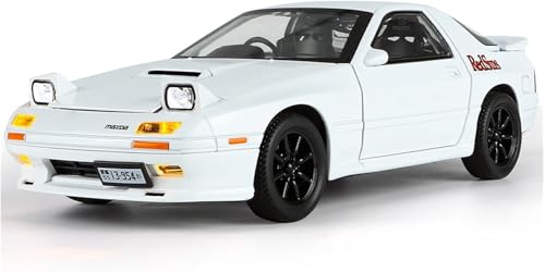 Image of NISHCHAY 1:24 Scale Die-Cast Model Car for Mazda RX7 Alloy with Popup Headlight Function Light and Music (Engine Start) for Kids and Adults on Birthday Gift 【Pack of -1 (White /Yellow)】【Random Color】