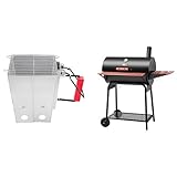 Royal Gourmet Foldable Charcoal Chimney Fire Starter with CC1830V 30" Barrel Charcoal Grill, 627 Square Inches Cooking Space