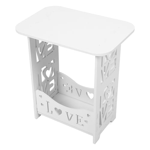 OUNONA Mesa Auxiliar Compacta en Color para Dormitorio de Madera Superficie Funcional y Elegante, Mesilla de Noche Moderno Adecuada para Apartamentos y Hogar Moderno