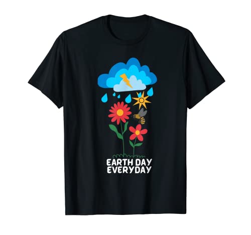 Make Everyday Earth Day Love Mother Earth Motif floral T-Shirt