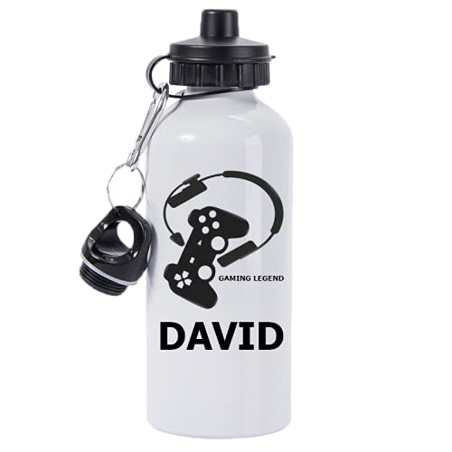 Pickhut Personalised Back to School Gamer Themed 500ml Sports Gym New Year School Drinks Water Bottle