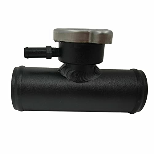 Hchcspeed 35Mm Aluminum Inline Filler Neck Radiator Hose With Cap Black #TOP2
