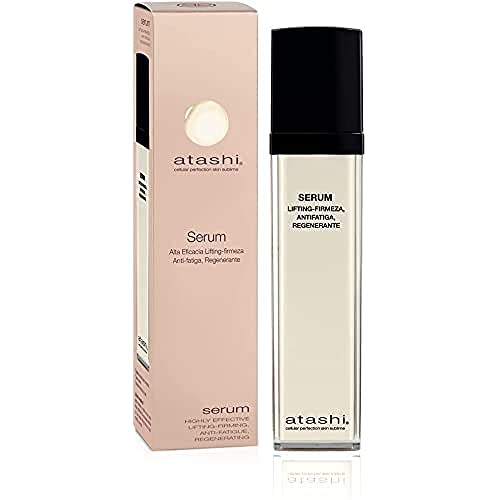 Atashi Firmeza Y Luminosidad - Sérum Alta Eficacia Lifting Firmeza | Redefine Óvalo Facial Y Doble Mentón | Con Células Madre De Edelweiss Y Carnosina | Para Todo Tipo De Pieles - 50 Ml