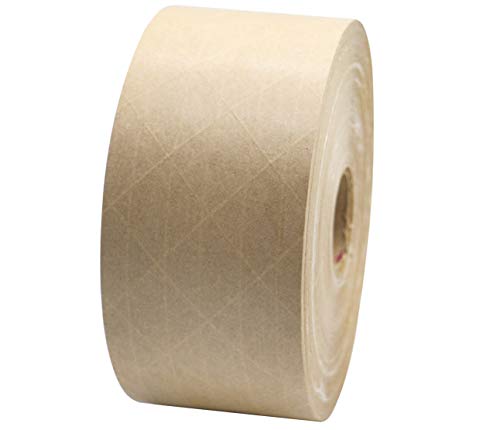 Bomei Pack Reinforced Water Activated Gummed Kraft Paper Tape, 2 Pack 2.75 Inch X 380 Ft, For Heavy Duty Secure Packing Shipping #TOP4