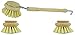 Novaliv Lot de 3 brosses à vaisselle - 1 brosse à vaisselle - 2 têtes de rechange - Fibre naturelle - Bois - Grande brosse de nettoyage - Brosse de cuisine