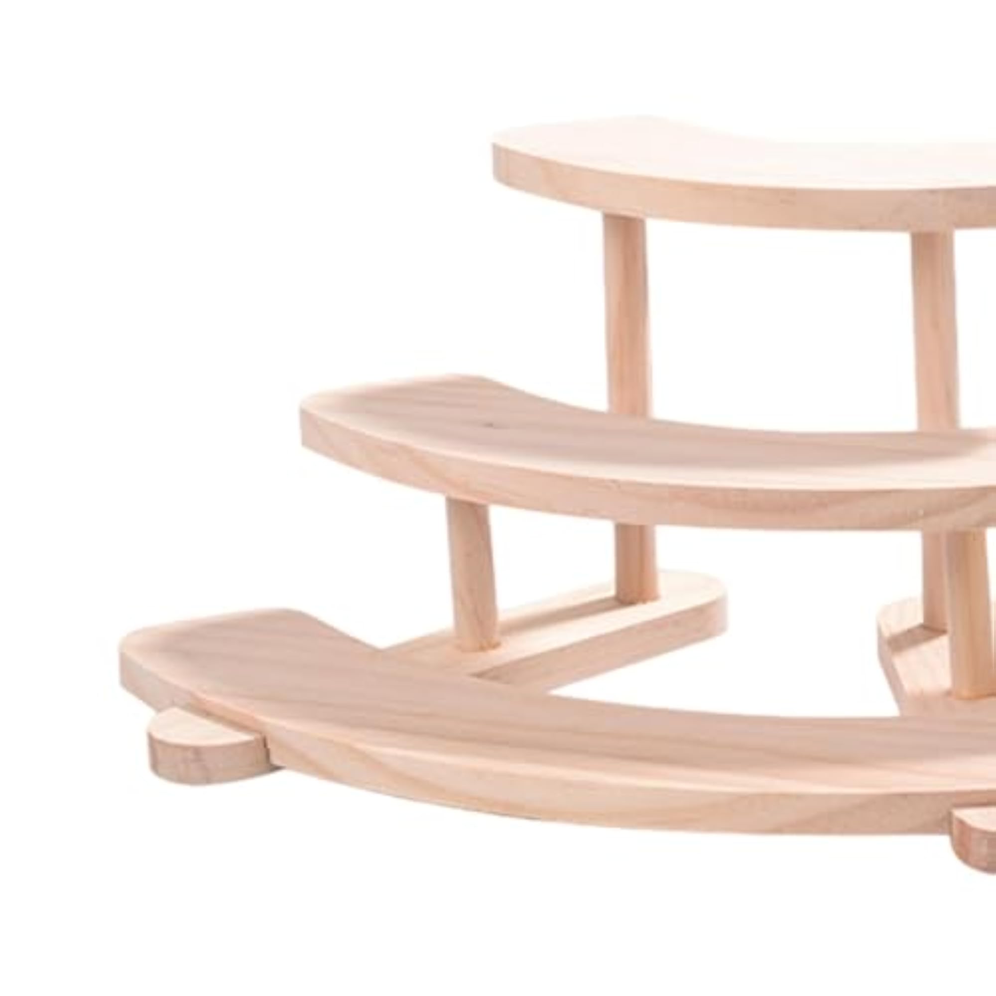 Wooden Display Rack for Cosmetic Storage, 3 Layers
