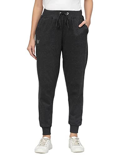 Image of UZARUS Women's Cotton Regular Fit Joggers Track Pants with 3 Pockets