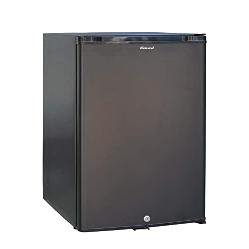 Smad 12v Fridge 40l, Campervan Fridge for RV Van Truck Camper Caravan, Quiet Freightliner Cascadia 12V Truck Refrigerator with Lock, 12v 240v Motorhome Fridge, Black