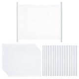 BENECREAT 10Pcs Plastic Mesh Canvas Sheets, Aquarium Fish Tank Divider, with 30 Pcs Binding Bars, Plastic Mesh Sheet for Acrylic Yarn Crafting Embroidery Knit Crochet Make Dividers