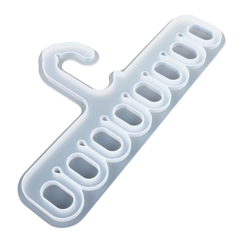 CLISPEED Molde de Silicona para Ganchos DIY Molde Epoxi Transparente Flexible 8 Círculos para Manualidades y Colgadores de Ropa Adecuado para Proyectos de Resina y Bricolaje