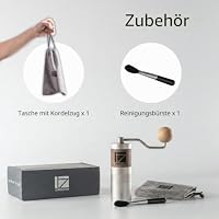 1Zpresso Q Manuelle Kaffeemühle - Kurbelgriff mit, Mini Slim Travel Größe Passt in den Kolben, Montage Edelstahl konischer Grat, Numerisch einstellbare Einstellung – Ansicht 6