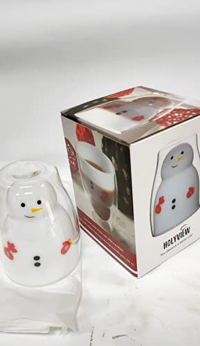 280Ml/9.5Oz Snowman Double Wall Glass Mug For Christmas, Cute Double Walled Thermo Cup, Espresso Glass Cup, Insulated Coffee Mugs, Drinking Cup #TOP6