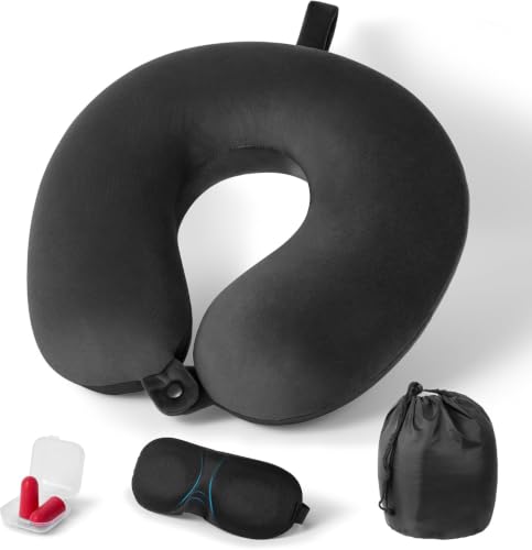 Leseed Coussin de Voyage, Oreiller de Voyage Ergonomique en Mousse Mémoire