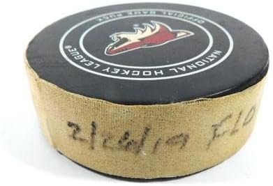 2019 Arizona Coyotes vs. Florida Panthers Game Used Puck 2-26-2019 AA0037524 - NHL Unsigned Game Used Pucks