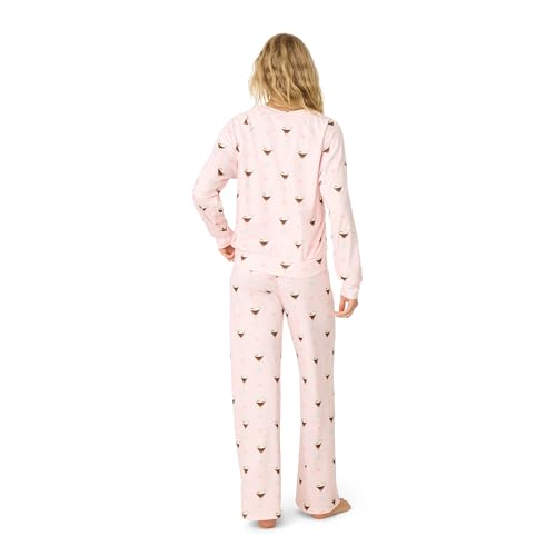 Image of PJ Salvage Women's [Amazon Exclusive] Cloud Jersey Open-bottom Pajama 2-piece Pj Set