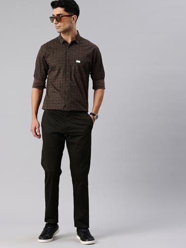 Image of Majestic Man Cotton Checkered Slim Fit Casual Shirt For Men