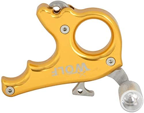SHARROW Archery Release Aids 3 Fingers Compound Bow Release Aids Gear Compound Bow Accessory (Yellow)