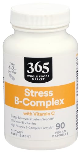 365 by Whole Foods Market Vitamin B Stress Complex with Vitamin C 90 Veg Capsules