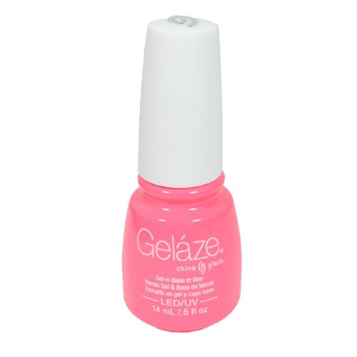 Gelaze Gel-N-Base Polish, Shocking Pink, 0.5 Fluid Ounce