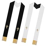 Genérico Estola Para Ministro | Con Borlas Unisex Reversible Insumos Eclesiásticos Tradicionales - Litúrgica para Clérigo y Celebrante | para Bodas Bautizos y Funerales