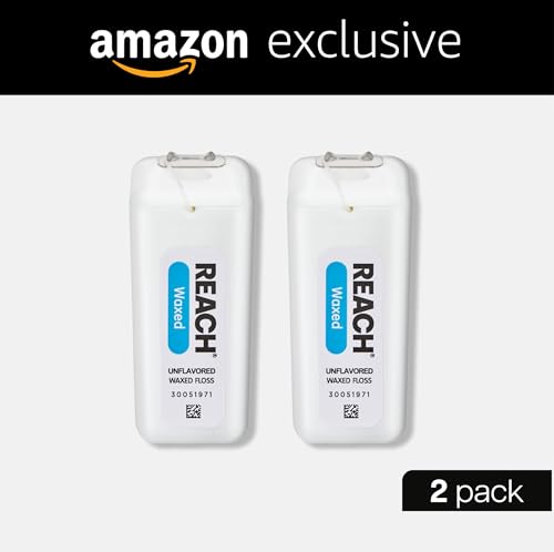 REACH Waxed Dental Floss, Unflavored, 3.6X More Value, Plaque Remover for Teeth, Shred Resistant, Floss Slides Smoothly, Easy to Use, Waxed, Oral Care, PFAS Free, for Adults & Kids, 2 Pack, 200 yd - Image 6