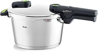 Fissler Vitaquick Green / Pressure Cooker (4.5 L, Diameter 22 cm) Stainless Steel Steamer Pot 2 Cooking Levels with Insert Induction, 600-350-04-070/0