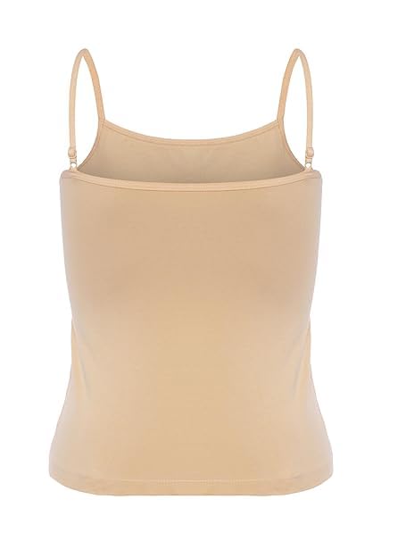 MAGICMOON Padded Camisole for Girls | Flat Padding | Beginners/Teenager Inner for Puberty Cami | Slip with Adjustable Straps (Pack of 3) (in, Age, 15 Years, 16 Years, Regular, Beige) 4
