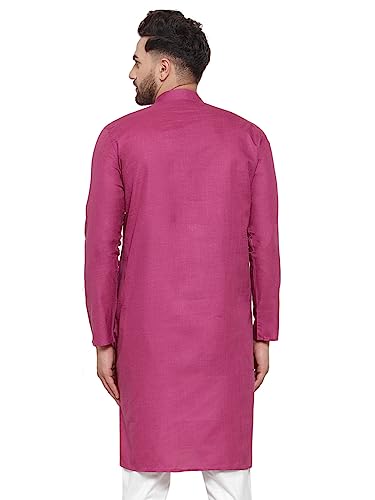 Image of Jompers Men's Cotton Regular Fit Solid Kurtas