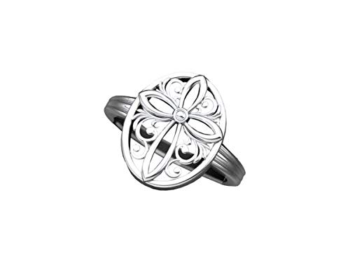 Logos Trading Post Jewelry - Sterling Silver Encircled Cross Ring