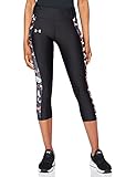 De alta calidad Under Armour Speed Stride Printed Capri, Mujer, Negro (Black/Black/Reflective 004), M