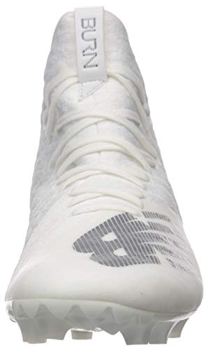 New Balance Men's Burn X2 Mid-Cut Lacrosse Shoe, White/Grey, 14 M Us #TOP1