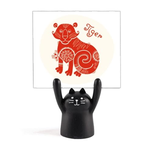 Porte-mémo chat noir Year of Tiger cadeau original pour passionné de culture