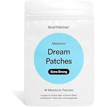 Kind Patches Melatonin Dream Patches Extra Strong - Sleep Patches - Sleep Aid with Ashwagandha and Magnesium for Rest - 14 Count