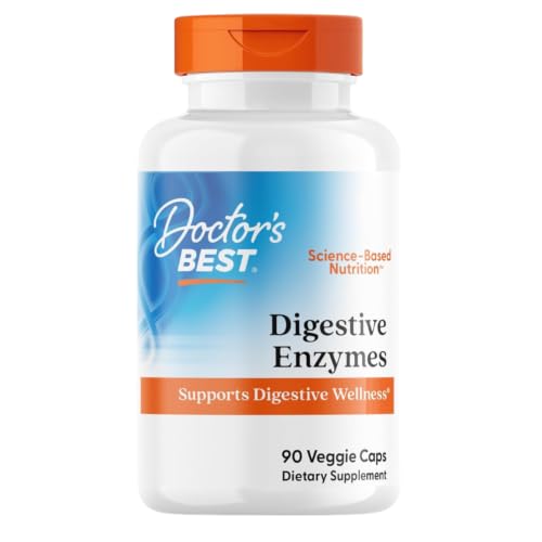Doctor's Best Digestive Enzymes, Non-GMO, Vegetarian, Gluten Free, 90 Veggie Caps
