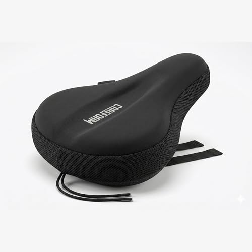 Image of Carefoam Orthopedic Bicycle Seat Cushion Gel Cover for Men & Women | Ergonomic Shock-Absorbing Bike Saddle Pad for Mountain, Road, Commuter & Indoor Exercise Cycles | Waterproof, Universal Fit