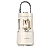 JWEX Bluetooth Speaker Lantern 4000mAh,IPX4 Waterproof Rechargeable Camping Lantern with Bluetooth Speaker for Power Outage, Hurricane, Hiking Party Garden Patio,Outdoor Music Party (White)