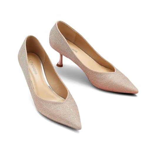 C.Paravano Women's Pumps I Pumps Shoes Women I Shoes for Women Heels I Glitter Pumps Pink I Kitten Heels for Women I Elegant Pumps I Pointed Toe Party Shoes (Pink,40)