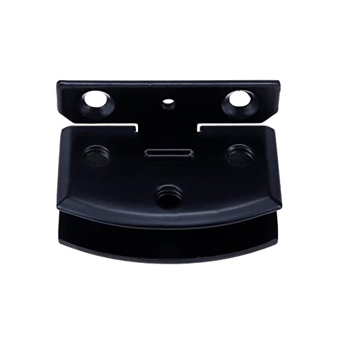 Antrader 2 Pcs Heavy Duty Glass Cabinet Door Hinges Wine Cabinet Door Hinges Showcase Cabinet Clamp Glass Shower Doors Hinge, Zinc Alloy Matte Black #TOP2
