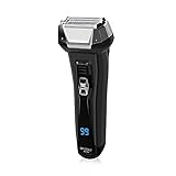 BriGenius Men's Electric Foil Shaver, USB Rechargeable Cordless Electric Razor with Pop-Up Beard Trimmer, Wet Dry Shaver 3 Blades