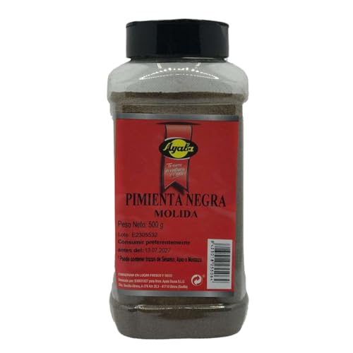 Pimienta Negra Molida 500g - Pimienta Fresca y Aromática, Ideal para Cocinar y Sazonar, Envase Económico y Práctico