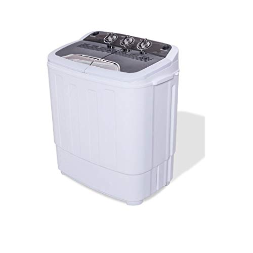 WolFum Mini Portable Twin Tub Washer and Dryer, Top Load, White, 24 lbs, Efficient, Compact Machine, Clothes Washer, Baby Cloth Washing - Image 4