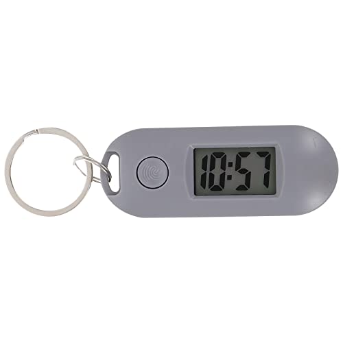 Keychain Pocket Watch Clip on: Digital Electronic Watch LED Luminous Backpack Keyring for Home Office Outdoor Use