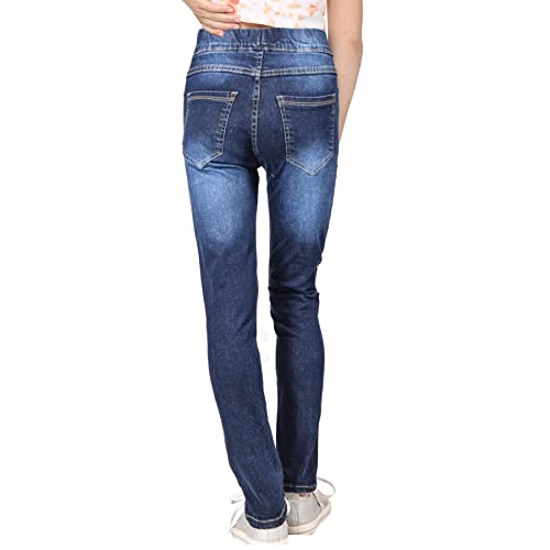 Girls Denim Jeans Comfort Stretchy Jeggings Bell Bottom Ripped Flared Pants Trendy Fashion Jeans Age 5-13 Years2